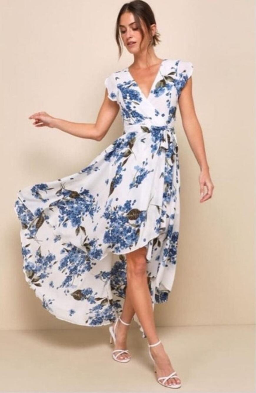 Lulu's Navy Blue Floral Lace Sleeveless Cocktail Evening Dress NEW Size XXS